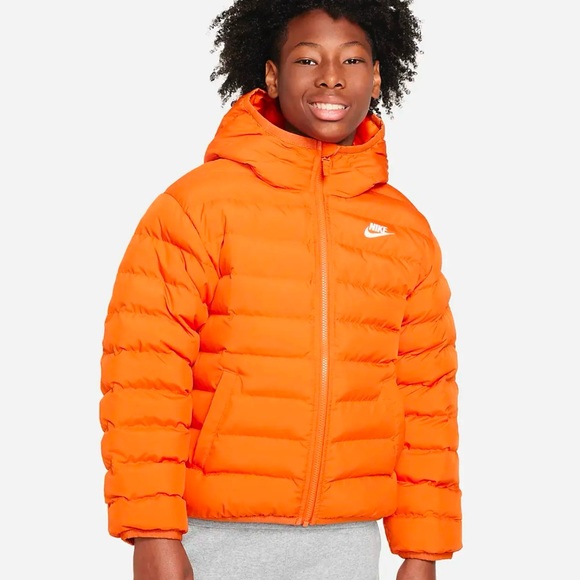 Burnt Orange Orange Puffer Coats JACK1T EZ Puffer Down Hooded